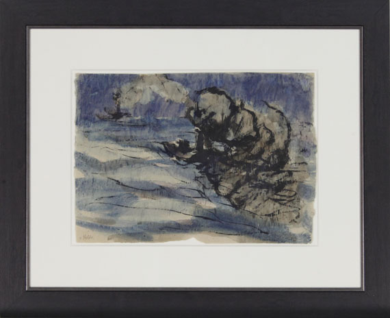 Emil Nolde - Dampfer im Hamburger Hafen - Frame image