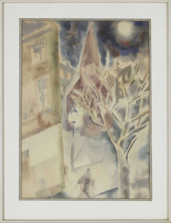 George Grosz - Nächtliche Strasse, Berlin - Frame image