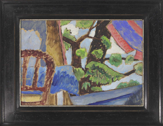 Gabriele Münter - Blick in den Garten (In meinem Garten in Murnau) - Frame image