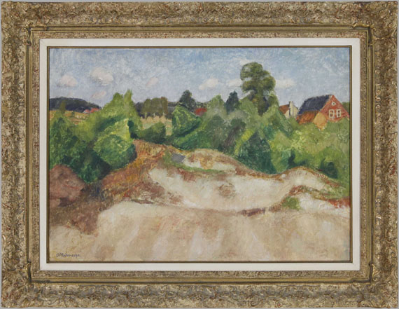 Otto Modersohn - Sommerliche Dünenlandschaft in Quelkhorn bei Fischerhude - Frame image