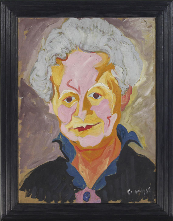 Carl Lohse - Frau Scheumann (Schwiegermutter des Künstlers) - Frame image