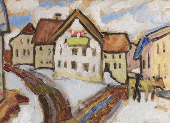 Gabriele Münter - Tauwetter im Dorf (Murnau) - 