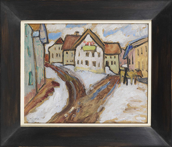 Gabriele Münter - Tauwetter im Dorf (Murnau) - Frame image