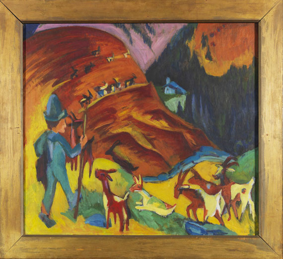 Ernst Ludwig Kirchner - Heimkehrende Ziegenherde - Frame image