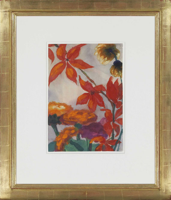 Emil Nolde - Zinnien und Sonnenblumen - Frame image