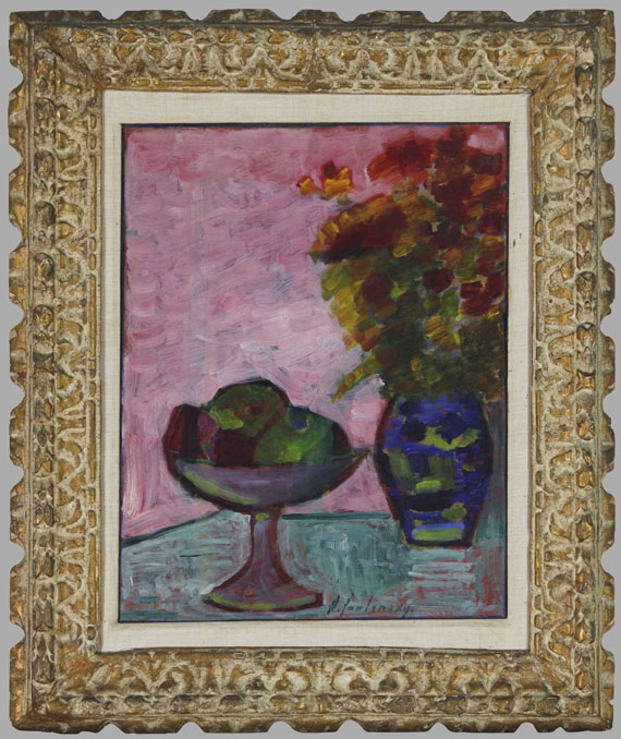 Alexej von Jawlensky - Stillleben mit Fruchtschale und Blumenvase - Frame image