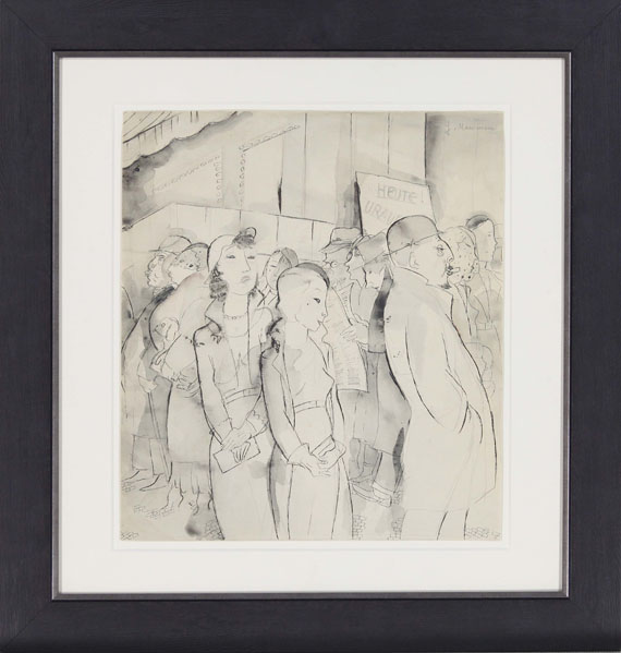 Jeanne Mammen - Vor der Theaterkasse - Frame image