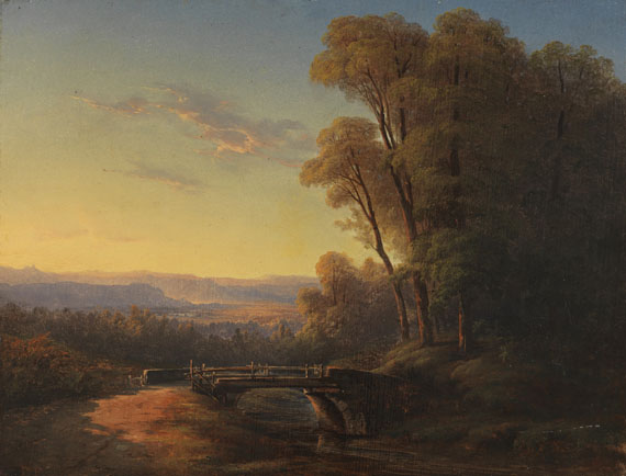 Franz Graf von Pocci - Süddeutsche Landschaft im Abendlicht