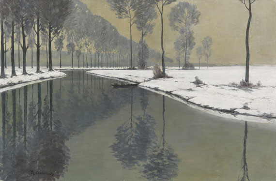 Max Clarenbach - Winterlandschaft an der Erft