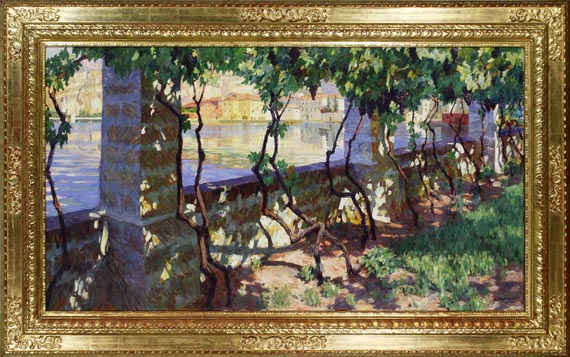 Hans Lietzmann - Pergola des Café Paradiso in Torbole - Frame image