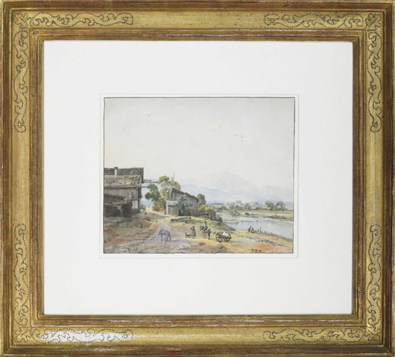 Wilhelm von Kobell - Landschaft bei Wolfratshausen - Frame image