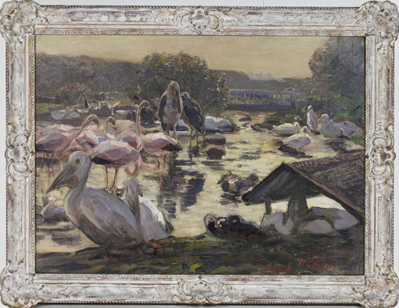 Heinrich von Zügel - Exotenweiher (Hellabrunn) - Frame image