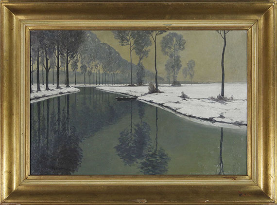 Max Clarenbach - Winterlandschaft an der Erft - Frame image