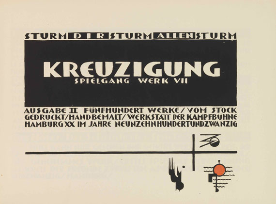 Lothar Schreyer - Kreuzigung Spielgang Werk VII Hamburg - 