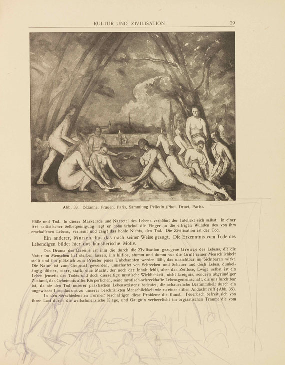 Alberto Giacometti - F. Burger, Einführung in die moderne Kunst. Mit 4 Bleistiftzeichnungen. - 