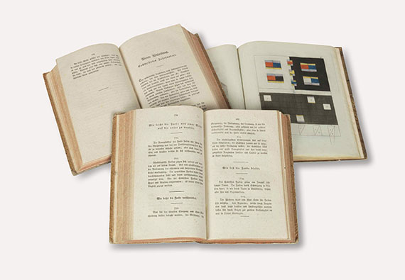 Johann Wolfgang von Goethe - Zur Farbenlehre. 2 Textbde. und 1 Tafelband. - 1 Beigabe - 