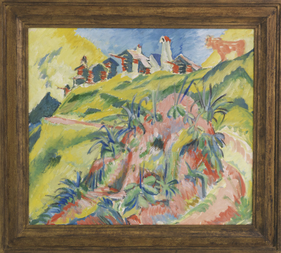 Ernst Ludwig Kirchner - Bergdorf mit rosa Kuh - Frame image