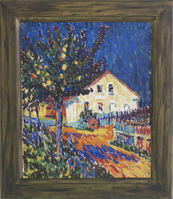 Ernst Ludwig Kirchner - Dorfstraße mit Apfelbäumen - Frame image