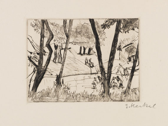 Erich Heckel - Badende an der Alster