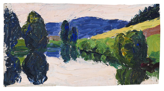 Gabriele Münter - Büsche am Ufer, Kallmünz