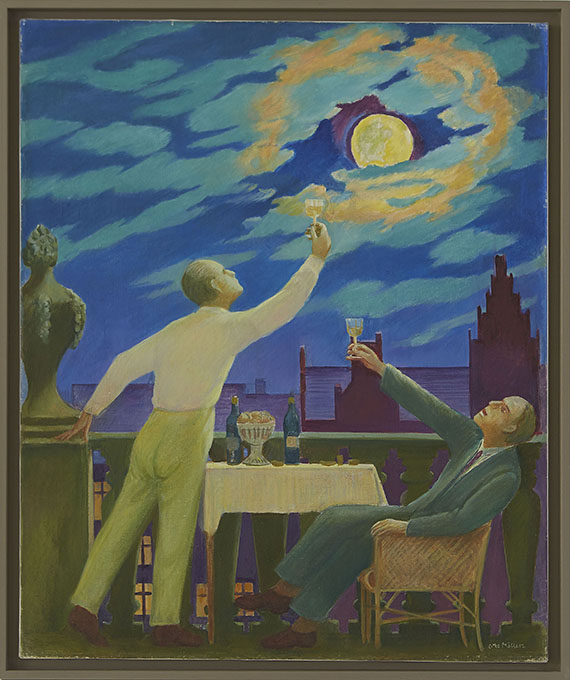 Otto Möller - Schwärmer im Mondschein - Frame image