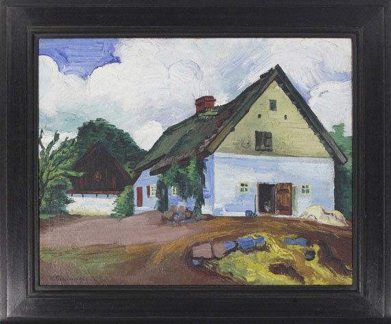 Hermann Max Pechstein - Weißes Haus - Frame image