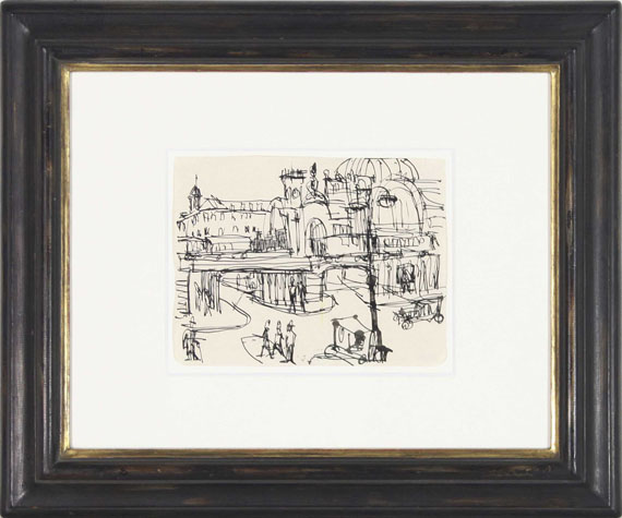 Ernst Ludwig Kirchner - Hauptbahnhof in Dresden - Frame image