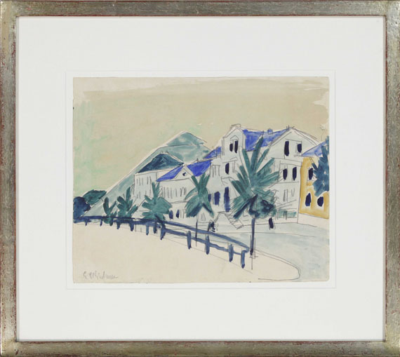 Ernst Ludwig Kirchner - Häuser mit Allee - Frame image