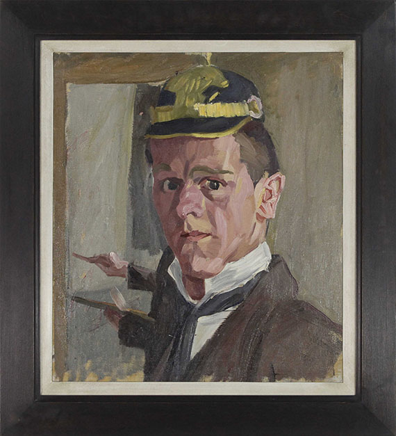Carl Lohse - Selbst mit Pickelhaube - Frame image