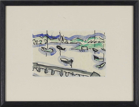 Erich Heckel - Segelhafen - Frame image