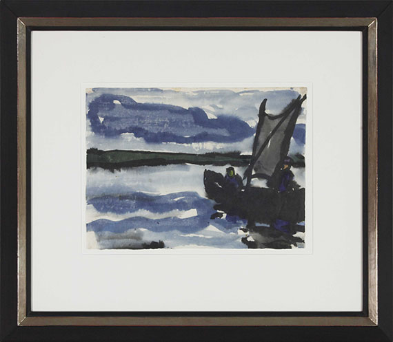 Emil Nolde - Fischerboot auf dem Ruttebüller See - Frame image