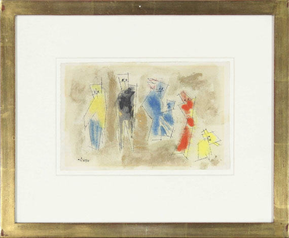 Lyonel Feininger - Untitled (Six Figures) - Frame image