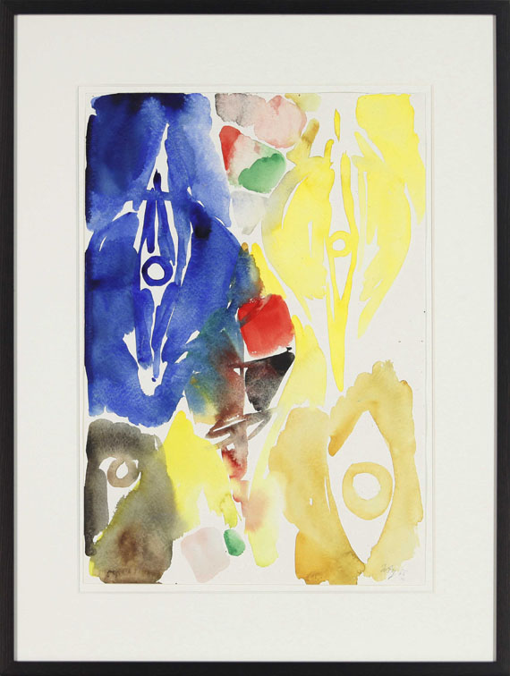 Ernst Wilhelm Nay - Halb Gelb - halb Blau - Frame image