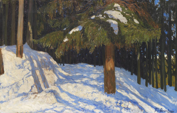 Fritz Overbeck - Tannenwald im Schnee
