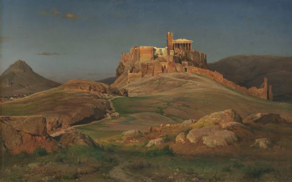 Louis Gurlitt - Die Akropolis im Abendlicht