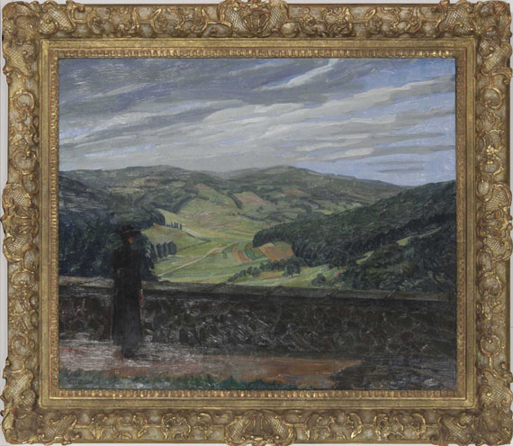 Wilhelm Trübner - Blick in den Odenwald - Frame image