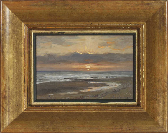 Carl Wuttke - Sonnenuntergang auf Borkum - Frame image