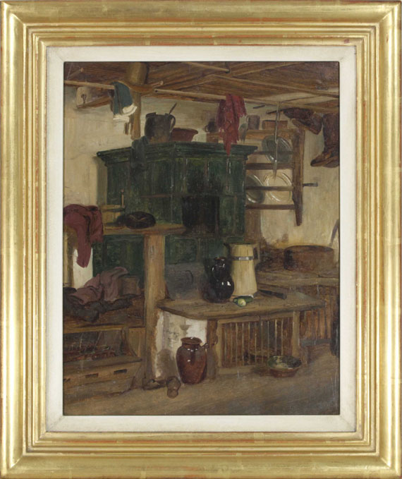 Reinhard Sebastian Zimmermann - Grüner Kachelofen - Frame image