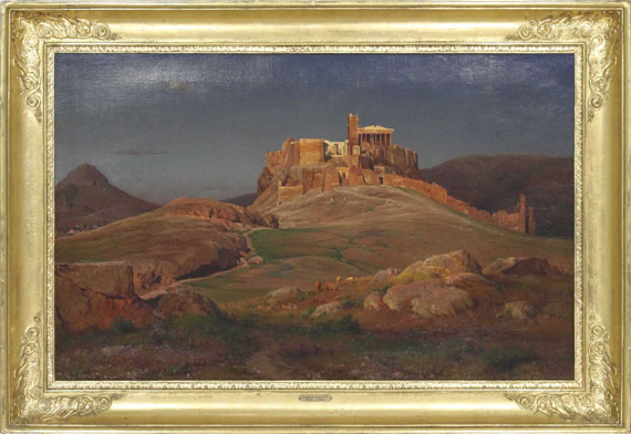Louis Gurlitt - Die Akropolis im Abendlicht - Frame image