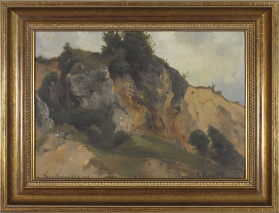 Edmund Kanoldt - Felsterrain bei Hohenstaufen - Frame image