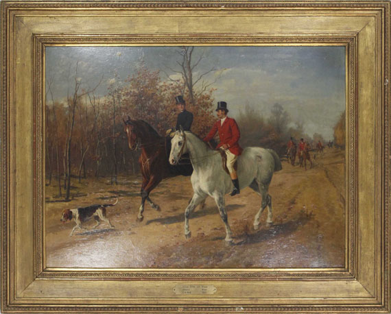 Julius von Blaas - Ausritt zur Parforcejagd - Frame image