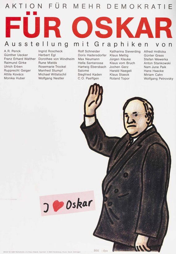   - Für Oskar Lafontaine. Mappe mit 40 Graphiken - 