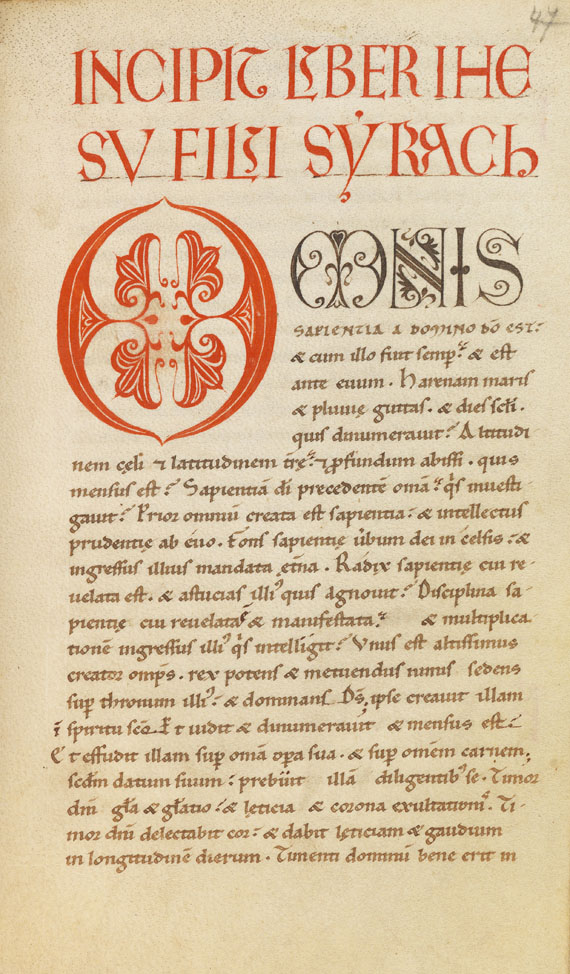 Biblia latina - Biblia latina. Handschrift auf Pergament, 12. Jahrhundert