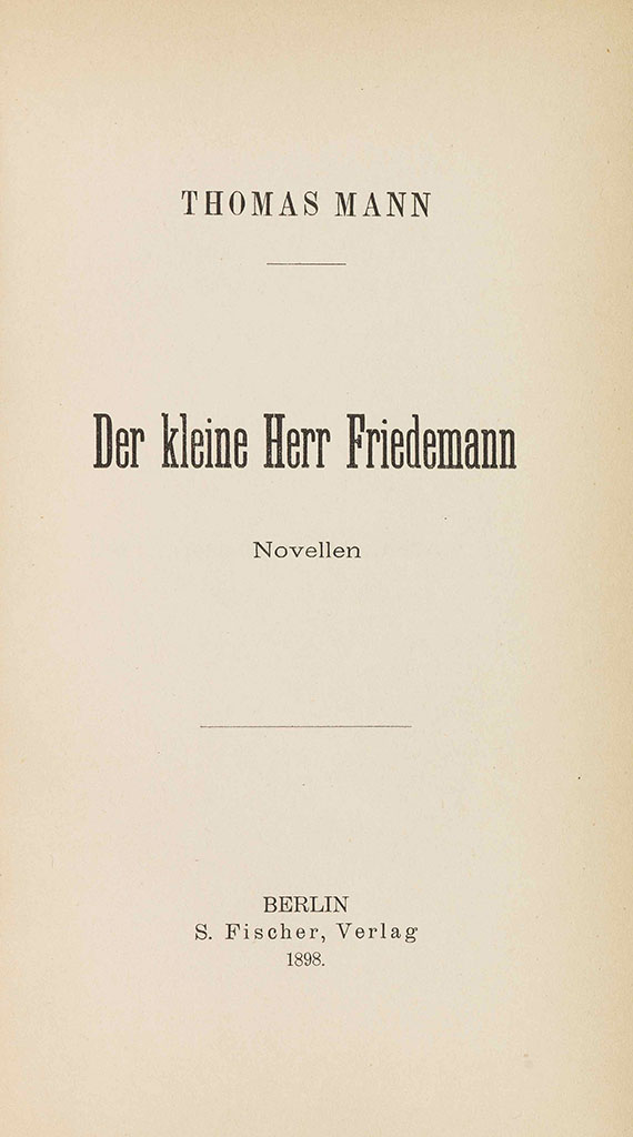 Thomas Mann - 3 Werke aus der Bibliothek Peter Pringsheim - 