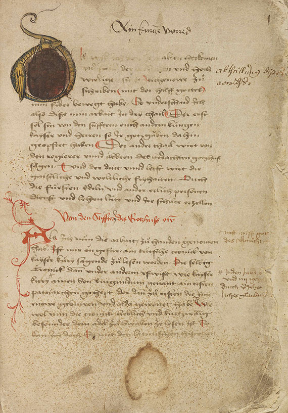 Manuskripte - Chronik von Reichenau. Handschrift 16. Jahrhundert