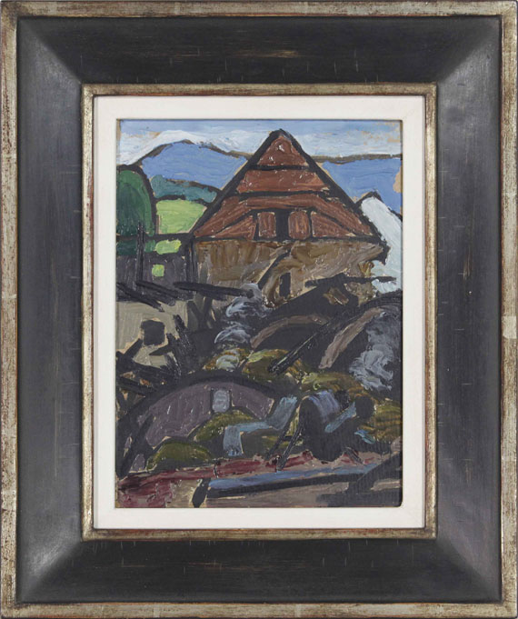 Gabriele Münter - Schwaiganger Brand - Frame image