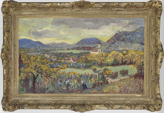 Otto Dix - Blick auf Öhningen und Stein am Rhein - Frame image