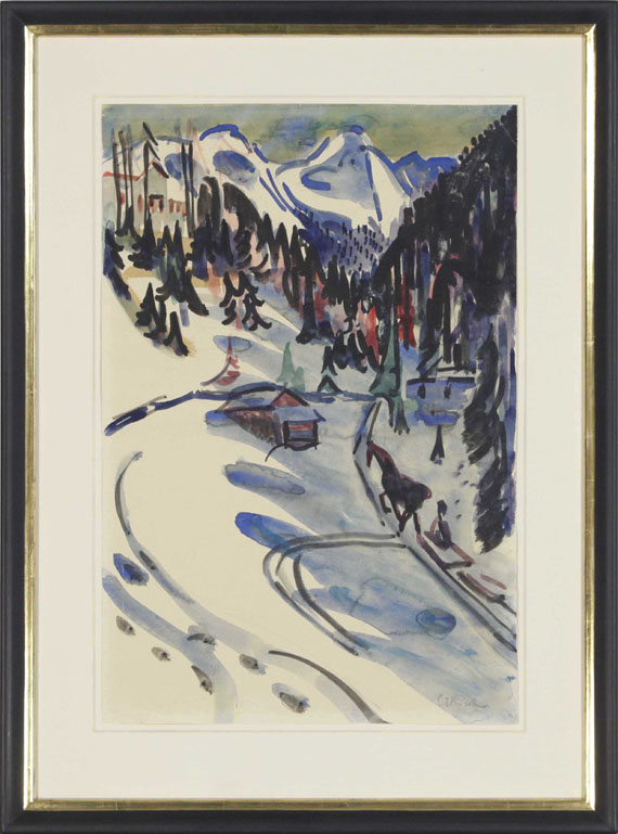 Ernst Ludwig Kirchner - Sertigtal im Winter - Frame image