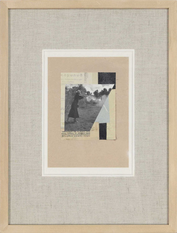 Kurt Schwitters - Mit Jägerin, Merzzeichnung - Frame image