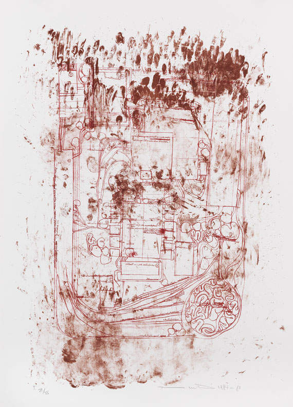 Hermann Nitsch - Architektur des Orgien und Mysterien Theaters (Mappe I) - 